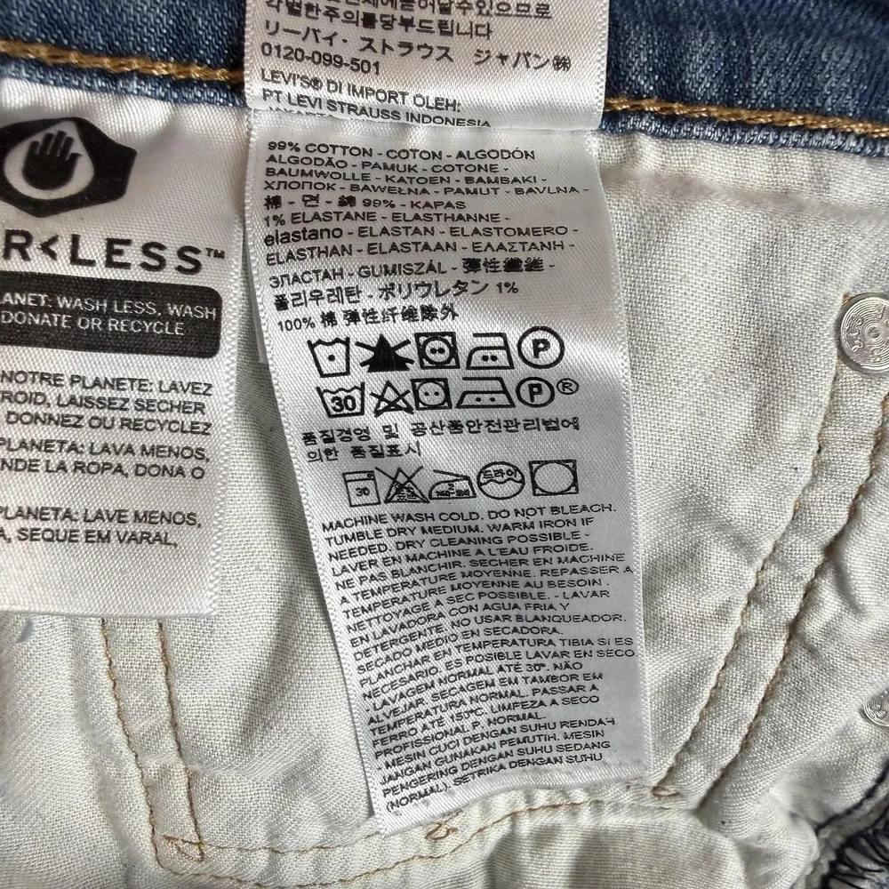 Levi's‎ 514 Jeans Mens 36x30 Blue Medium Wash Straight Stretch WaterLess Denim